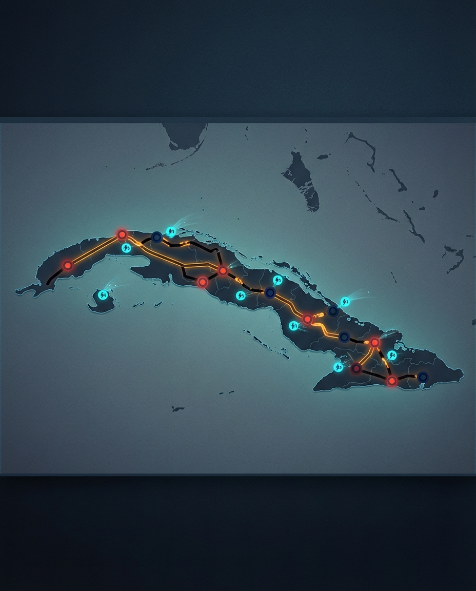Cuba power grid visual