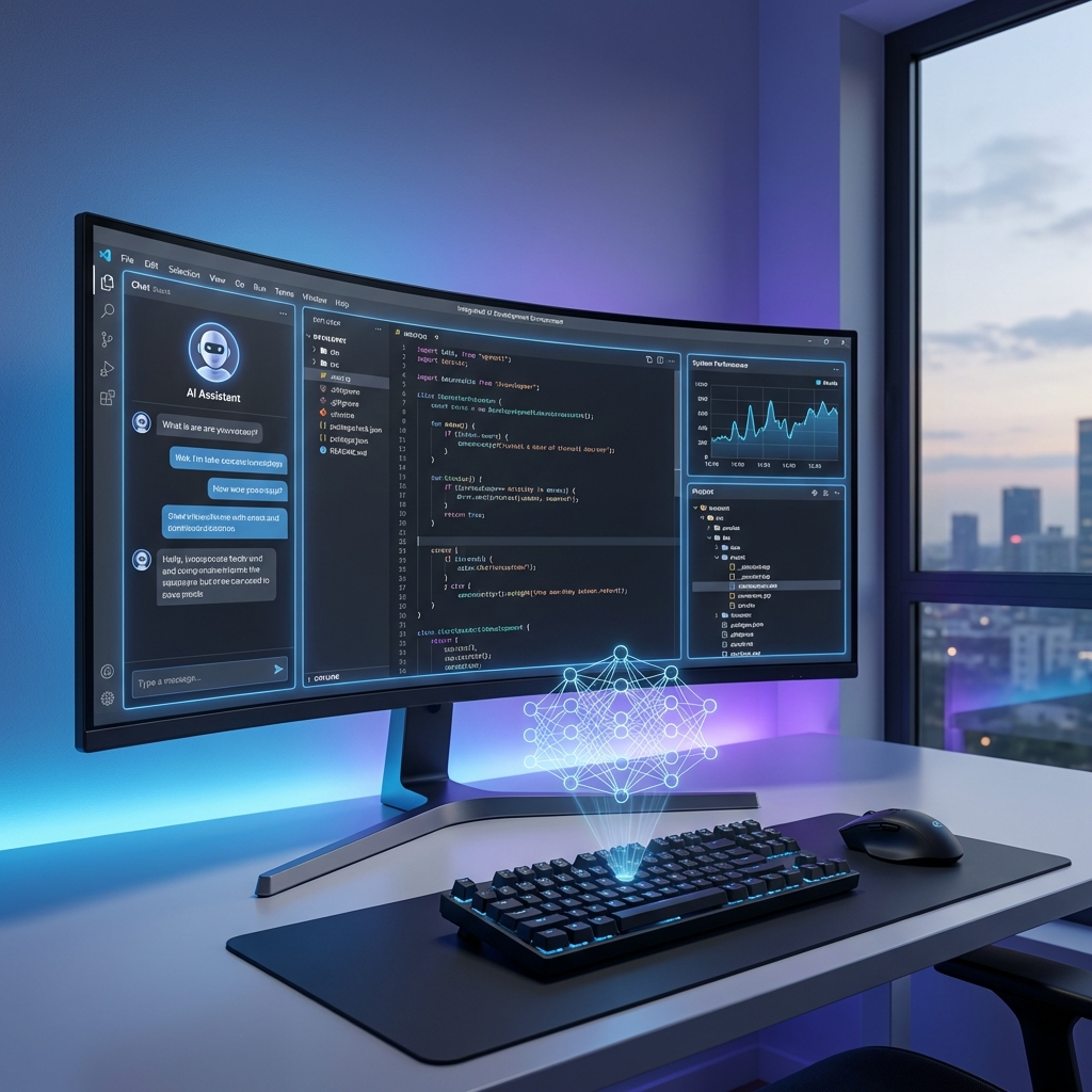 Unified desktop interface showing integrated AI workspace