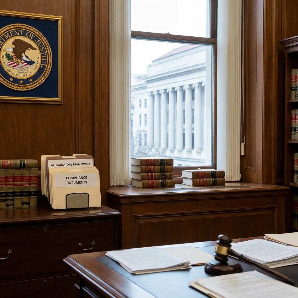 California state capitol with AI transparency legislation documents