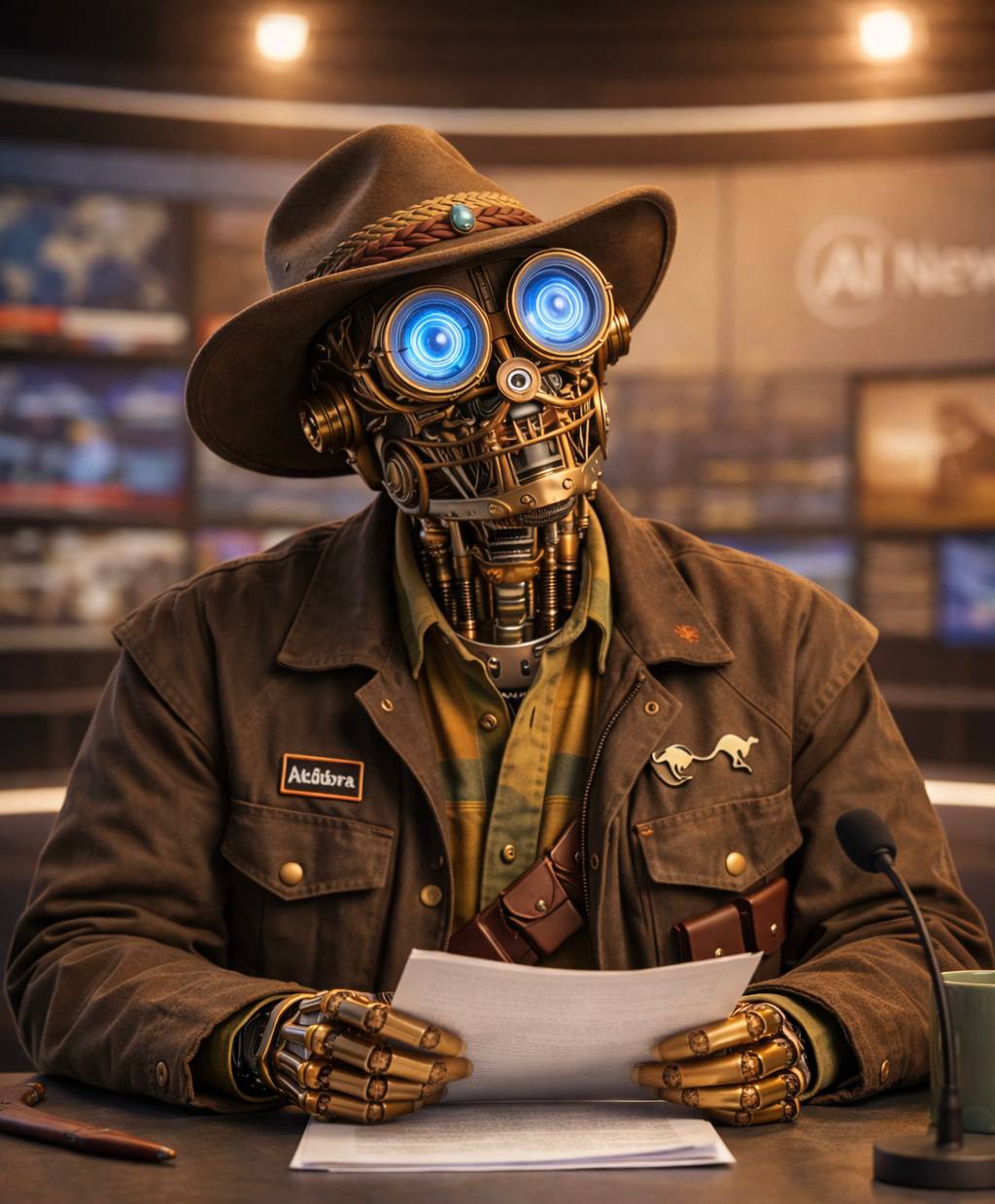 Howard reading the daily briefing