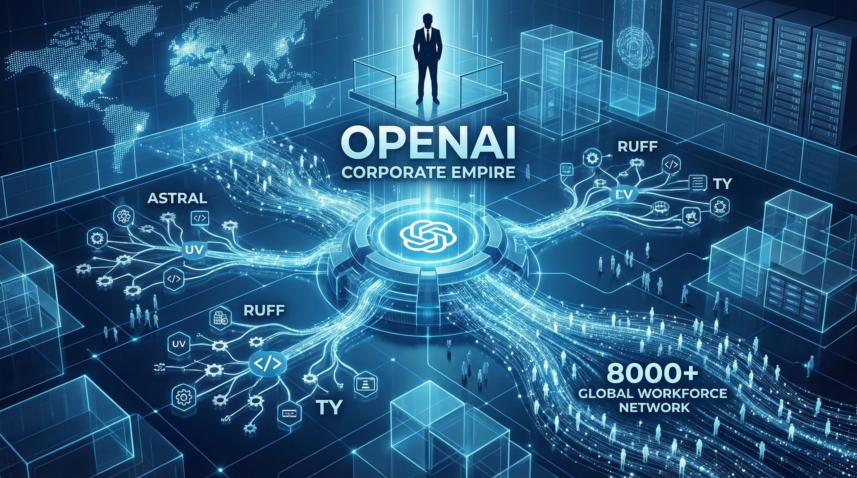 OpenAI headquarters with expansion visualization
